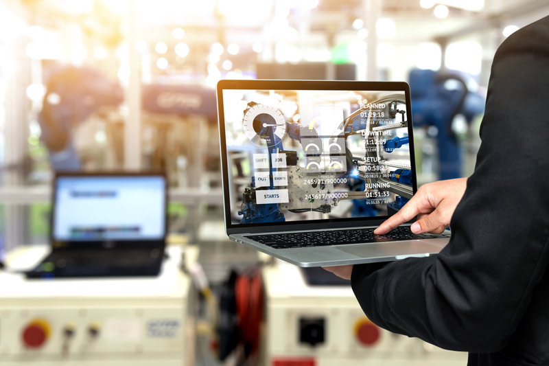 person holding laptop